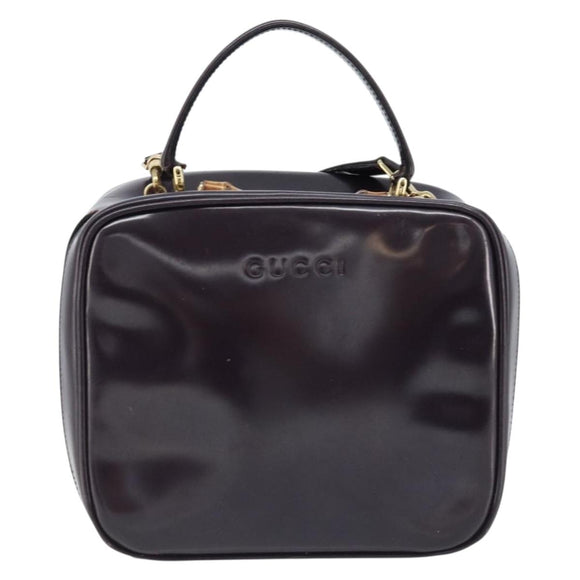 GUCCI Bamboo Hand Bag Patent leather 2way Purple Gold 000 270 0323 Auth bs33222
