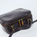 GUCCI Bamboo Hand Bag Patent leather 2way Purple Gold 000 270 0323 Auth bs33222-6