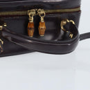 GUCCI Bamboo Hand Bag Patent leather 2way Purple Gold 000 270 0323 Auth bs33222-7