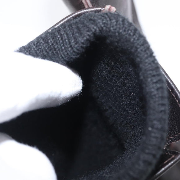 GUCCI Gloves Leather Black Auth bs33223