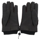 GUCCI Gloves Leather Black Auth bs33223-3