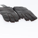 GUCCI Gloves Leather Black Auth bs33223-4