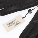 GUCCI Gloves Leather Black Auth bs33223-7