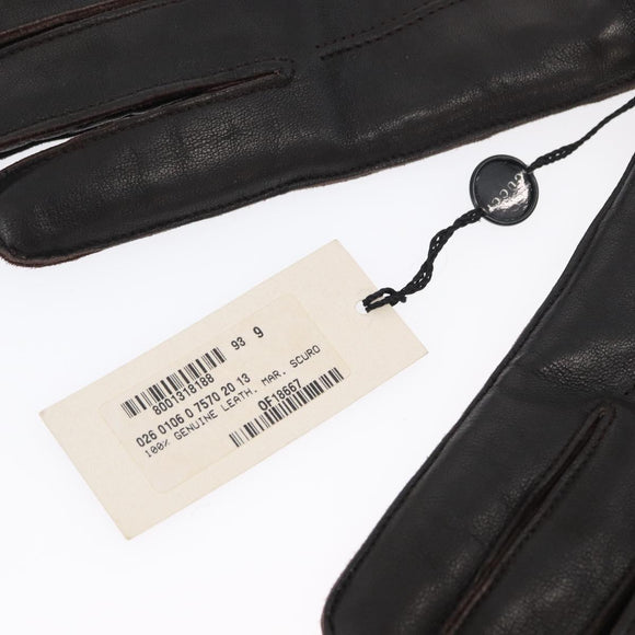 GUCCI Gloves Leather Black Auth bs33223