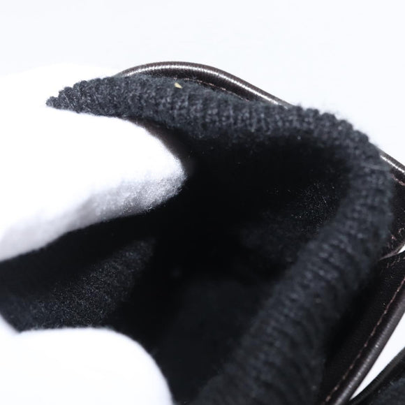 GUCCI Gloves Leather Black Auth bs33223