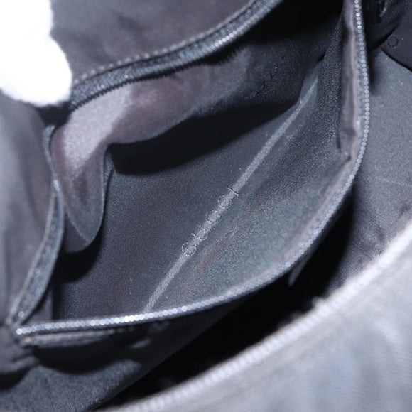 GUCCI Hand Bag Nylon Black Silver 001 3386 Auth bs33224