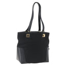 Salvatore Ferragamo Tote Bag Canvas Black Gold Auth bs33228-1