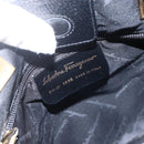 Salvatore Ferragamo Tote Bag Canvas Black Gold Auth bs33228-14