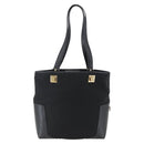 Salvatore Ferragamo Tote Bag Canvas Black Gold Auth bs33228-2