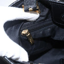 Salvatore Ferragamo Tote Bag Canvas Black Gold Auth bs33228-20