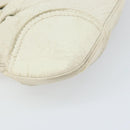 Salvatore Ferragamo Handtasche Leder Weiß Gold Auth bs33230-15