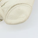 Salvatore Ferragamo Handtasche Leder Weiß Gold Auth bs33230-9