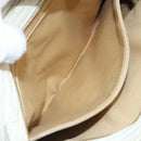 Salvatore Ferragamo Handtasche Leder Weiß Gold Auth bs33230-24