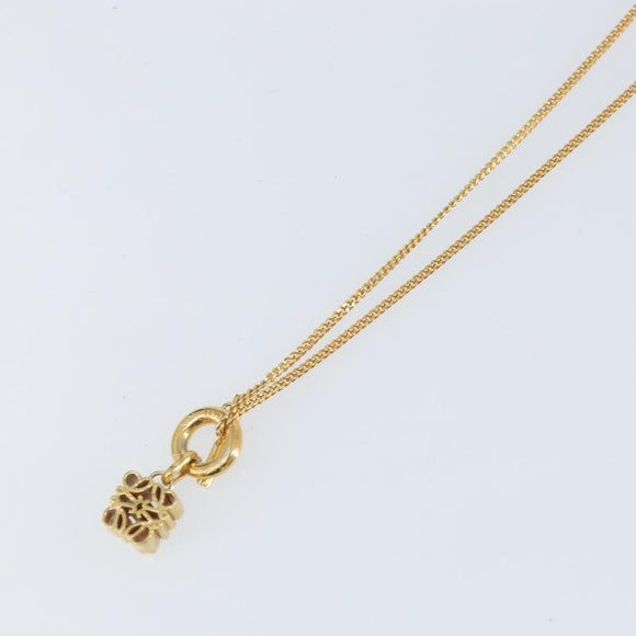 LOEWE Necklace metal Gold Auth bs33232