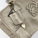 LOEWE Amazonas Hand Bag Leather Gold Tone Auth bs33234-18