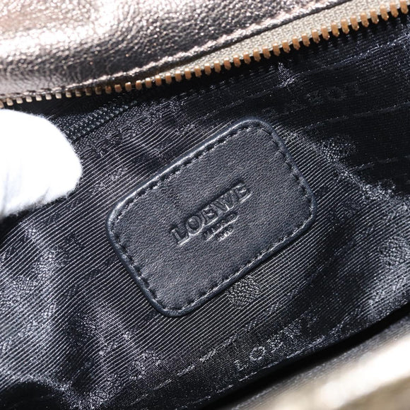 LOEWE Amazonas Hand Bag Leather Gold Tone Auth bs33234