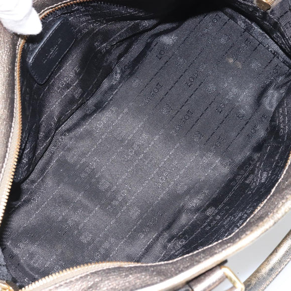 LOEWE Amazonas Hand Bag Leather Gold Tone Auth bs33234