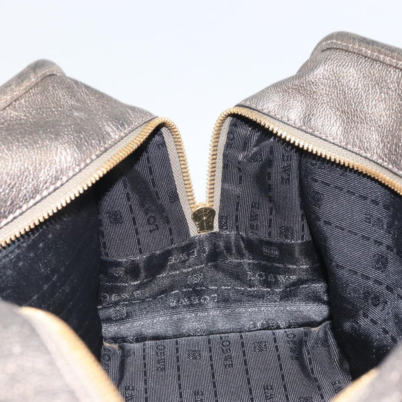 LOEWE Amazonas Hand Bag Leather Gold Tone Auth bs33234