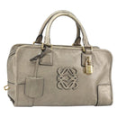 LOEWE Amazonas Hand Bag Leather Gold Tone Auth bs33234-1