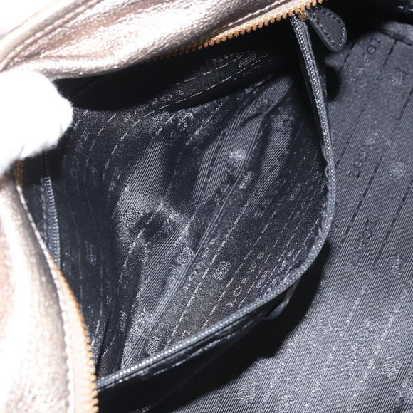 LOEWE Amazonas Hand Bag Leather Gold Tone Auth bs33234