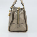 LOEWE Amazonas Hand Bag Leather Gold Tone Auth bs33234-4