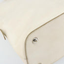 Salvatore Ferragamo Hand Bag Leather White Silver Auth bs33235-11