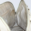 Salvatore Ferragamo Hand Bag Leather White Silver Auth bs33235-18