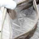 Salvatore Ferragamo Hand Bag Leather White Silver Auth bs33235-21