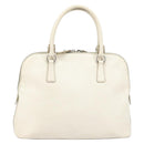 Salvatore Ferragamo Hand Bag Leather White Silver Auth bs33235-3