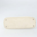 Salvatore Ferragamo Hand Bag Leather White Silver Auth bs33235-9