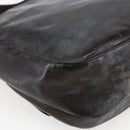 PRADA Hand Bag Leather Brown Silver Auth bs33238-16