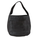PRADA Hand Bag Leather Brown Silver Auth bs33238-2