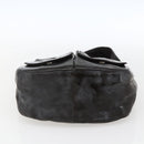 PRADA Hand Bag Leather Brown Silver Auth bs33238-5