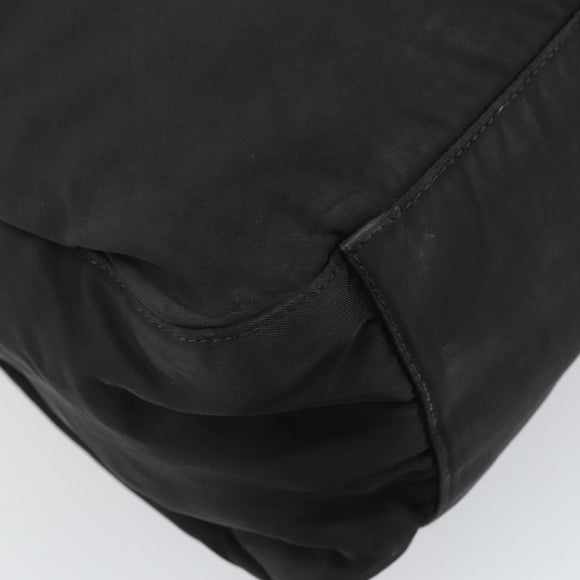 PRADA Tragetasche Nylon Schwarz Silber Auth bs33240