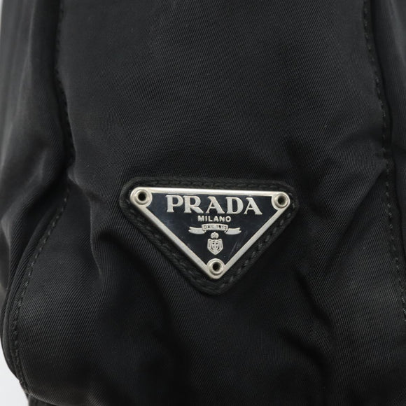 PRADA Tragetasche Nylon Schwarz Silber Auth bs33240