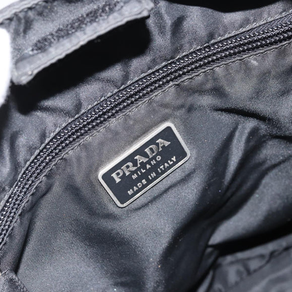 PRADA Tragetasche Nylon Schwarz Silber Auth bs33240