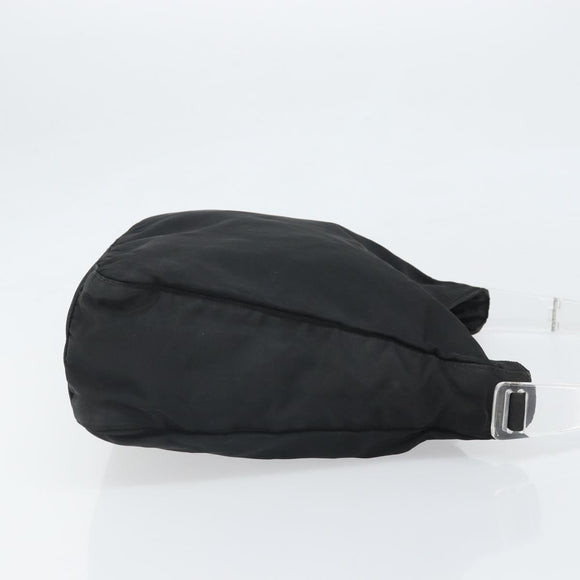 PRADA Tragetasche Nylon Schwarz Silber Auth bs33240
