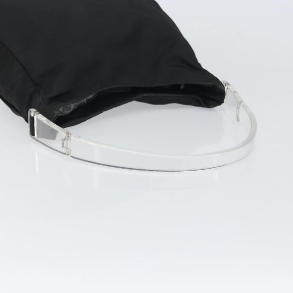 PRADA Tragetasche Nylon Schwarz Silber Auth bs33240