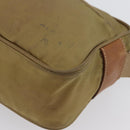 PRADA Shoulder Bag Nylon Beige Silver Auth bs33242-11