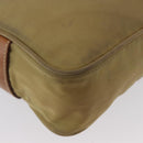 PRADA Shoulder Bag Nylon Beige Silver Auth bs33242-12