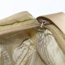PRADA Shoulder Bag Nylon Beige Silver Auth bs33242-19