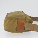 PRADA Shoulder Bag Nylon Beige Silver Auth bs33242-4