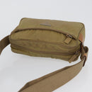 PRADA Shoulder Bag Nylon Beige Silver Auth bs33242-6