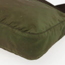 PRADA Umhängetasche Nylon Khaki Silber Auth bs33243-14