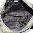 PRADA Umhängetasche Nylon Khaki Silber Auth bs33243-11