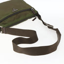 PRADA Umhängetasche Nylon Khaki Silber Auth bs33243-7