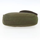 PRADA Umhängetasche Nylon Khaki Silber Auth bs33243-5