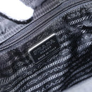 PRADA Tote Bag Nylon Black Silver Auth bs33244-10