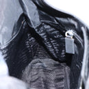 PRADA Tote Bag Nylon Black Silver Auth bs33244-19