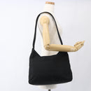 PRADA Tote Bag Nylon Black Silver Auth bs33244-22